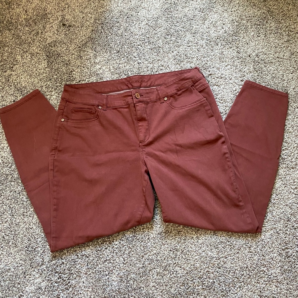 Maroon jeans